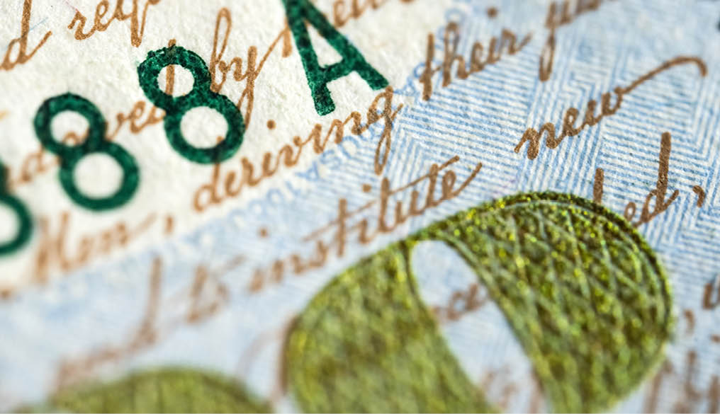 Close up view of one hundred American dollars bill. United States currency.