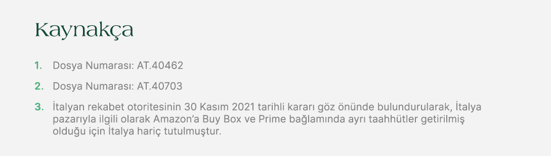 Kaynak a 1. Dosya Numaras : AT.40462 2. Dosya Numaras : AT.40703 3. talyan rekabet otoritesinin 30 Kas m 2021 tarihl...