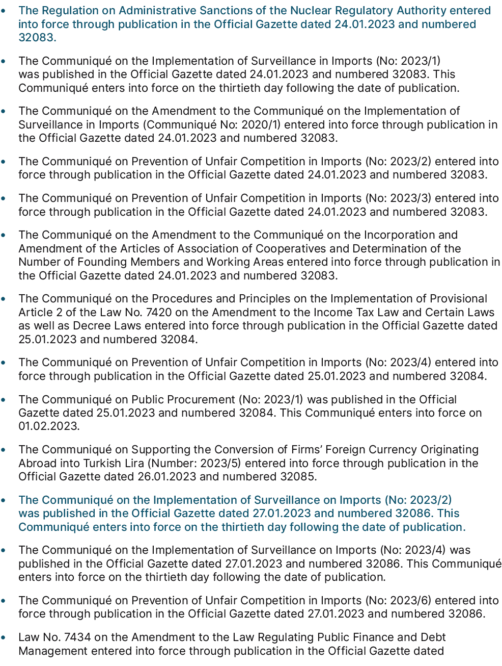 • The Regulation on Administrative Sanctions of the Nuclear Regulatory Authority entered into force through publicati...