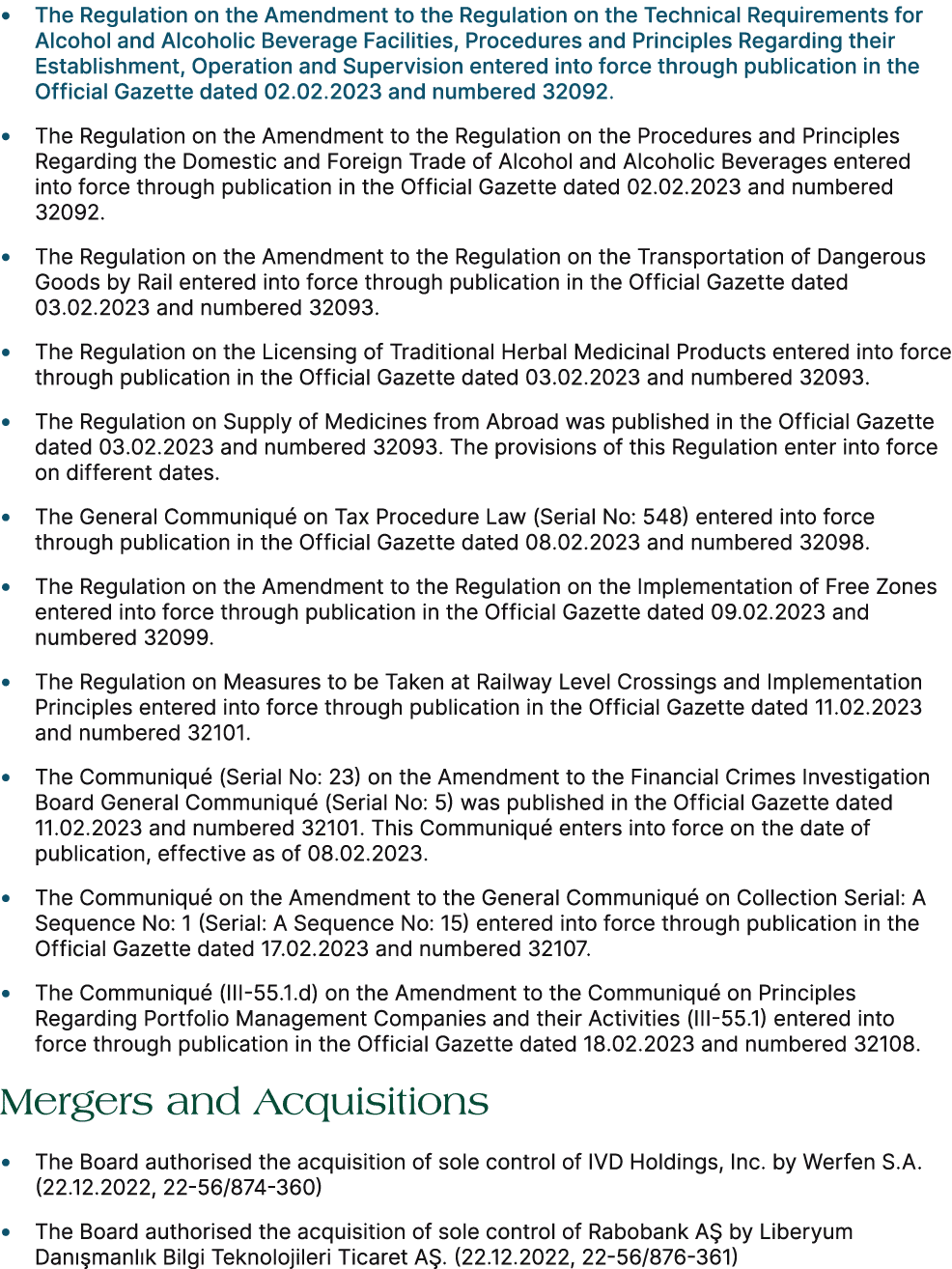 • The Regulation on the Amendment to the Regulation on the Technical Requirements for Alcohol and Alcoholic Beverage ...