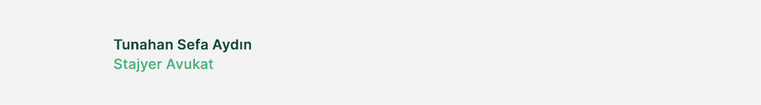 Tunahan Sefa Ayd n Stajyer Avukat