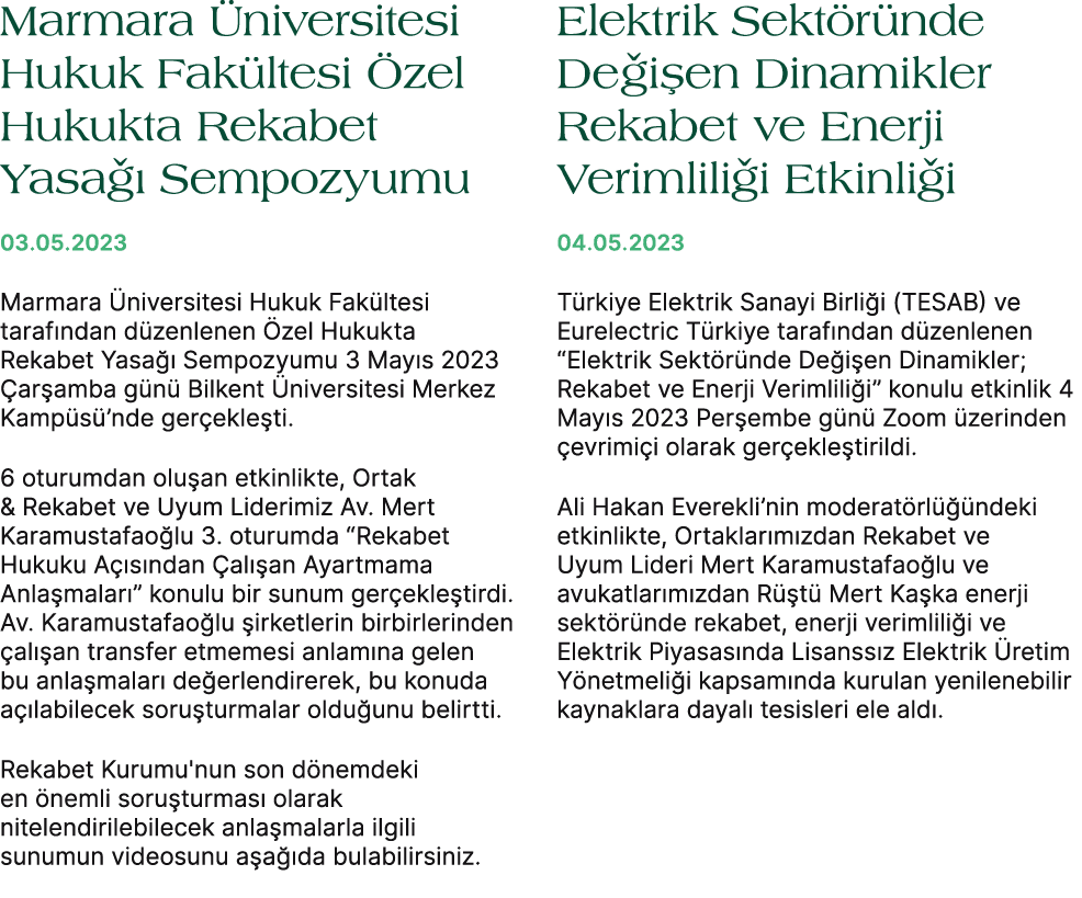 Marmara niversitesi Hukuk Fak ltesi  zel Hukukta Rekabet Yasa   Sempozyumu 03.05.2023 Marmara  niversitesi Hukuk Fak...