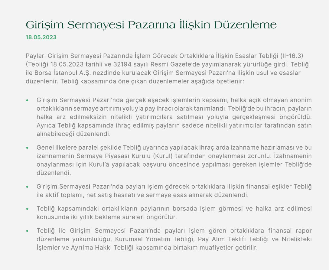 Giri im Sermayesi Pazar na li kin D zenleme 18.05.2023 Paylar  Giri im Sermayesi Pazar nda   lem G recek Ortakl klar...