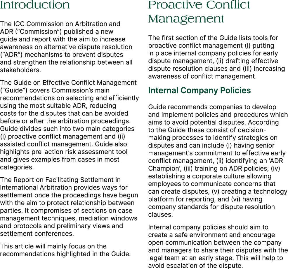 Introduction The ICC Commission on Arbitration and ADR (“Commission”) published a new guide and report with the aim t...