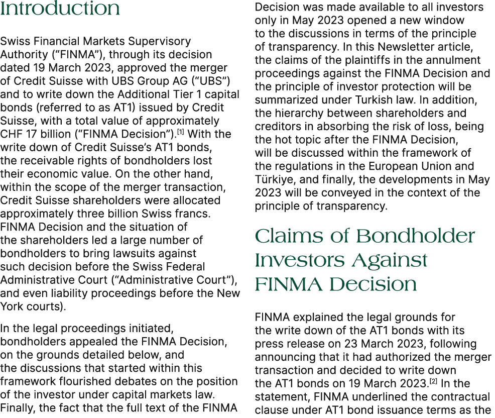 Introduction Swiss Financial Markets Supervisory Authority (“FINMA”), through its decision dated 19 March 2023, appro...