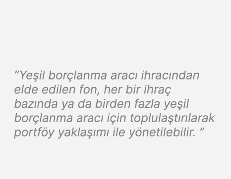 “Ye il bor lanma arac ihrac ndan elde edilen fon, her bir ihra  baz nda ya da birden fazla ye il bor lanma arac  i i...