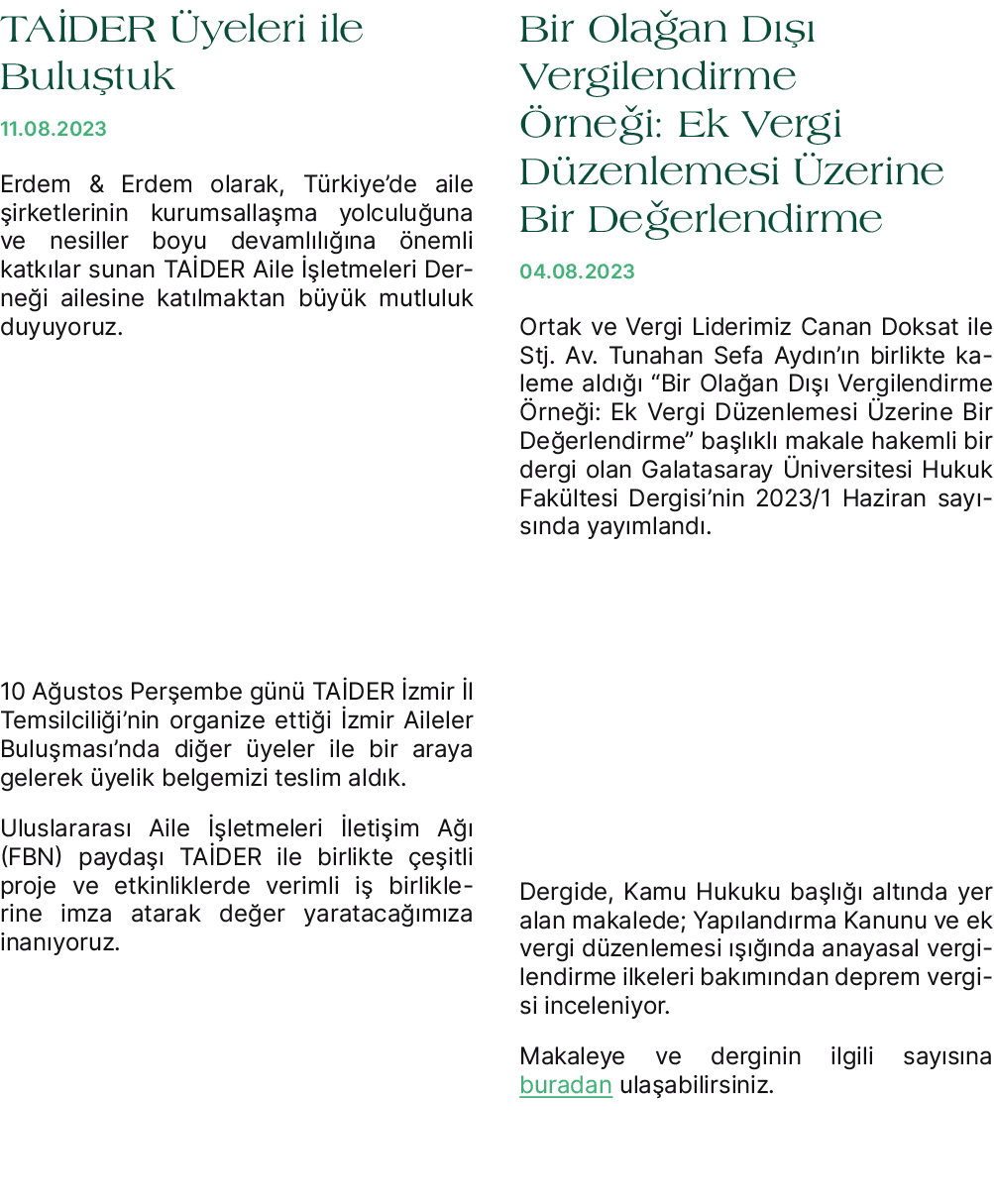 TA DER yeleri ile Bulu tuk 11.08.2023 Erdem & Erdem olarak, T rkiye’de aile  irketlerinin kurumsalla ma yolculu una ...