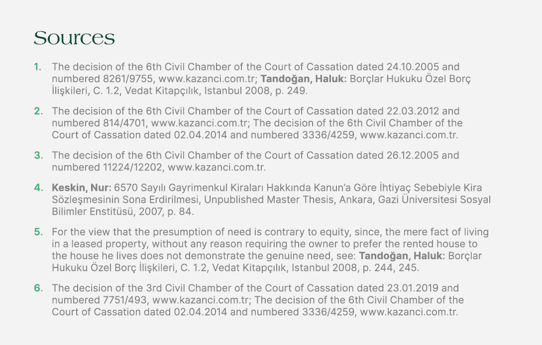 Sources 1. The decision of the 6th Civil Chamber of the Court of Cassation dated 24.10.2005 and numbered 8261/9755, w...